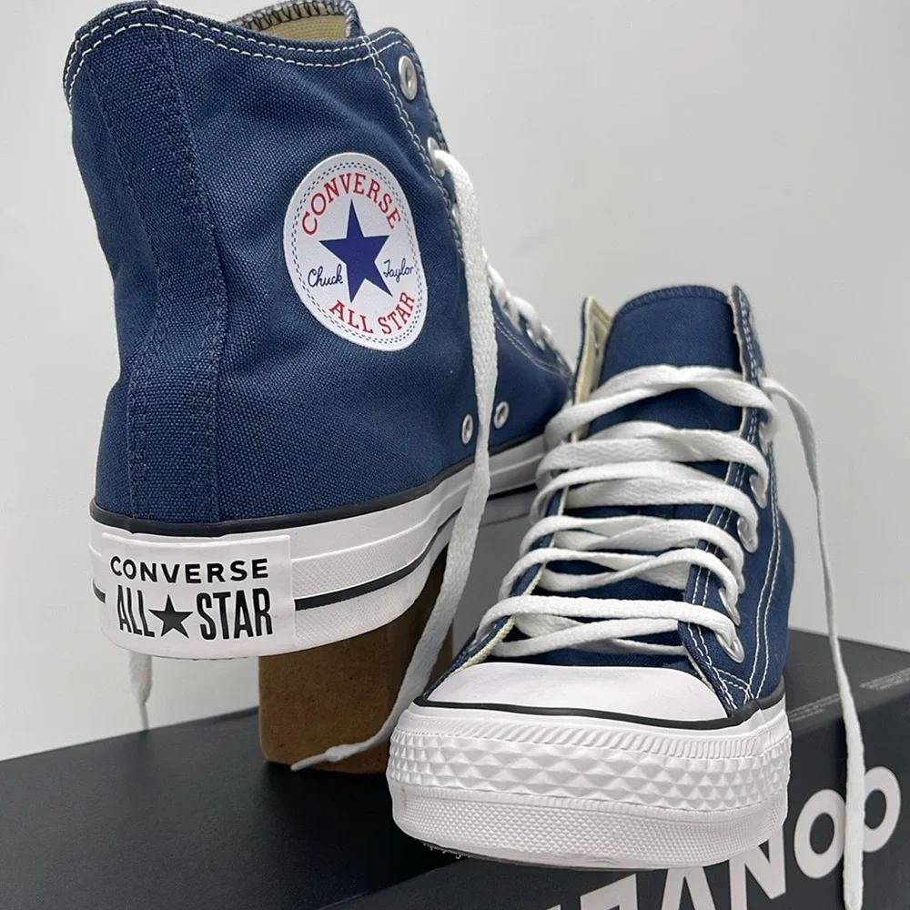 Converse Men's Blue High-Top Sneakers Classic Colors Navy - Picture 16 of 16